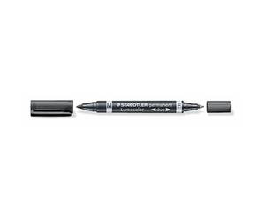 Staedtler Lumocolor duo 348 348-9 Marqueur permanent noir résiste à l'eau: oui