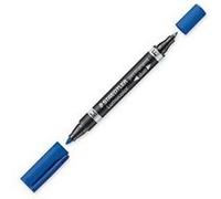 Staedtler Marqueur indélébile Lumocolor Duo Pointe fine/ogive Bleu 1 pièce