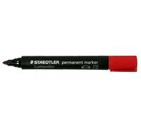 Staedtler Marqueurs Lumocolor Lot de 10 biseautés indélébiles toutes surfaces Rouge