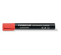 Staedtler Lumocolor Lot de 10 Marqueurs permanents toutes surfaces Rouge