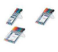 Staedtler 312 WP4 Etui de 4 Feutres Pointe Biseautée 1 à 2,5 mm