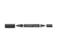 Staedtler Lumocolor duo 348 348-9 Marqueur permanent noir résiste à l'eau: oui
