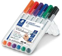 STAEDTLER Lumocolor Marqueur pour tableaux blancs étui de 6 pointes rondes