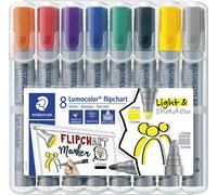 STAEDTLER Lumocolor Marqueurs pour chevalets 356/356B Étui de 8 pièces