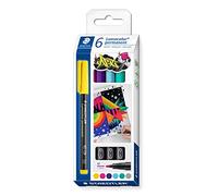 Staedtler - Lumocolor Permanent 317 - Etui Carton 6 Feutres Permanents Pointe Moyenne 1 mm Assortis - 317 C6