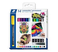 Staedtler - Lumocolor Permanent 318 - Etui Carton 14 Feutres Permanents Pointe Fine 0,6mm Assortis - 318 C14