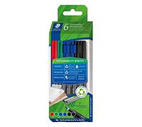 Staedtler Feutre pour transparent Lumocolor® 318 C6-1 permanent – rouge, bleu, vert, noir