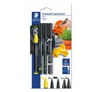 Staedtler Set de 4 marqueurs permanents Lumocolor – résistants à l'eau – blister