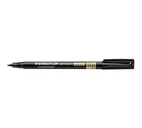 Staedtler Lumocolor Special, Feutres noirs indélébiles à pointe moyenne pour tout type d'applications, Résistants aux UV et à l'eau, Boîte en carton avec 10 feutres moyens, 319 M-9 VE
