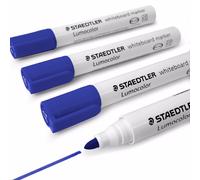 Staedtler Lumocolor Tableau Blanc Marqueur Stylos 351 - Balle Pointe - 4 X Bleu