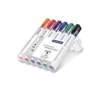 Staedtler Lumocolor whiteboard marker 351 marqueur 6 pièce(s) Pointe ogive Noir, Bleu, Vert, Orange, Rouge, Violet