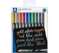 STAEDTLER Marker Metallic brush 10 Stück im Etui, 1-6mm