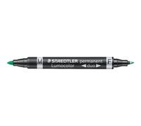 STAEDTLER Marqueur à deux pointes Lumocolor perm vert 10 pièces