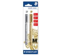 Staedtler marqueur métallique pointe conique 1-2mm ligne or et argent paquet de