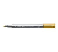 Staedtler Marqueur métallique - Pointe pinceau - Largeur de ligne : 1-6 mm - Couvrant sur papier clair et foncé - Facile à nettoyer sur surfaces lisses - 10 stylos - Doré - 8321-11