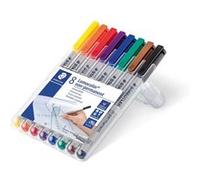 Staedtler Feutres non-permanents Lumocolor 311 WP8, étui assortiment 8 pièces