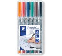 Staedtler 315 WP6 marqueur 1 pièce(s) Noir, Bleu, Marron, Vert, Orange, Rouge
