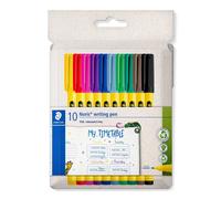 Staedtler Feutres fins Noris Writing Pen 307 C10 – 10 couleurs – boîtier 97% plastique recyclé
