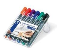 Staedtler Lumocolor 352 - Etui Chevalet Staedtler Box 6 Marqueurs Permanents Pointe Ogive 2 Mm Assortis