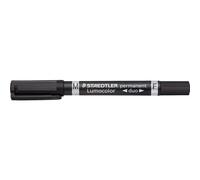 Staedtler Marqueur permanent Lumocolor 348 B-9, double pointe 0,6/1,5-4 mm, noir, résiste à l'eau