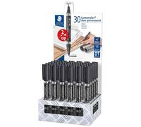 Staedtler Lumocolor 348-9 CA30. Marqueur permanent à double pointe Présentoir avec 30 marqueurs à double pointe de couleur noire.