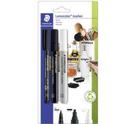 Staedtler Marqueur permanent Lumocolor noir, blanc 3 pc(s)