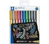Staedtler Marqueur Permanent Metallic, Pointe Ofive, Étui 10