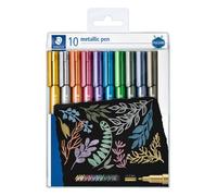 STAEDTLER Marqueur permanent métallique pointe ogive étui de 10 pièces