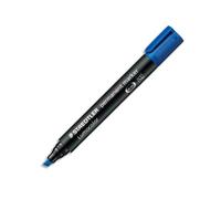 STAEDTLER Lot de 3 marqueurs permanent "lumocolor 350" Bleu Pointe Biseau
