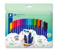 Staedtler Feutres triplus color 323 C20 – 20 feutres, pointe 1 mm, triangulaires, étui en carton