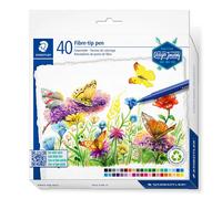 Staedtler Feutres triangulaires triplus color 323 C40-C – 1 mm, 40 feutres, plastique recyclé