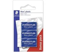 Staedtler - Gommes Mars Plastic - Sans phtalate ni latex - Lot de 3 blanches