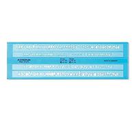 STAEDTLER Mars 572 FL Pochoirs d’écriture - 3,5 & 5 mm, transparent | Pochoir alphabet réutilisable pour fineliners - bleu transparent, loisirs - Art.-Nr. 572 FL
