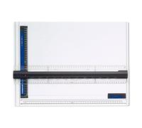 Staedtler Mars 661, Planche à dessin A3 en plastique anti-choc, Indéformable et lavable, Avec règle parallèle et fixe-support, Fournie dans un étui carton, 661 A3