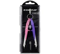 Staedtler Mars Comfort 556 - Edition Neon - Compas Géométrique De Précision Grand Balustre Rose/Violet