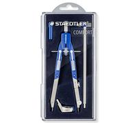 Staedtler Mars comfort, Coffret d'un compas avec élément mine, attache-compas universelle, étui de de mine et pointe de rechange, 552