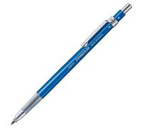 Staedtler Mars crayon à mine tombante avec clip métallique, mine HB, taille-mines intégré et indicateur de dureté, couleur du corps bleu
