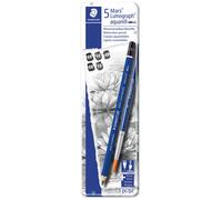 STAEDTLER Mars Crayon Lumograph aquarell étui métal 6 pièces