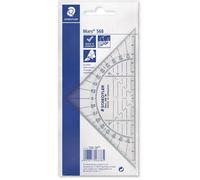 Staedtler Équerre géométrique Mars 568 38 – 16 cm – plastique transparent avec rapporteur intégré