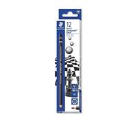 Staedtler Mars Lumograph Black, Crayons graphite 6B enrichis en carbone, Pour artistes et dessinateurs, Étui carton avec 12 crayons 6B, 100B-6B VE