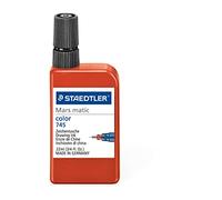Staedtler Mars Matic 745 - Flacon D'Encre De China Rouge 22Ml Pour Papier, Calque, Polyester Maté