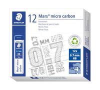 Staedtler Mars Micro Carbon 250 - Etui 12 Mines Graphite 0, 7 Mm Hb - Pack de 12
