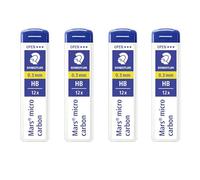 Staedtler Mars Micro Carbon Super Hi-Polymer Lot de 4 mines de recharge 48 x 60 mm Qualité HB 0,3 mm