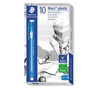 Staedtler Mars Plastic 528 50 - Porte-Gomme Avec Gomme Blanche Sans Latex Lot de 10