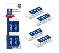 Staedtler Gommes Mars Plastic 526 50 BK4 – Lot de 4, blanches, sans latex, résistantes à l'usure
