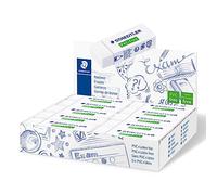 Staedtler Mars PVC-Free, Gommes plastiques blanches de haute qualité, Sans PVC ni phtalates ni latex, Boîte en carton avec 20 gommes de taille standard, 525 B20 VE