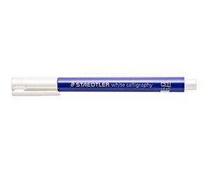 STAEDTLER metallic calligraphy 8325-0 Lot de 10 marqueurs à pointe de calligraphie, largeur de ligne 2,8 mm, couvrant sur papier clair et foncé, facile à nettoyer sur les surfaces lisses, blanc