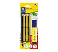 Staedtler Crayons graphite Noris 120 - Blister 12 HB + 1 surligneur offert