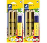 Staedtler Noris 120 - Blister 12 Crayons Graphite Hb + 1 Surligneur Offert (Lot de 2)