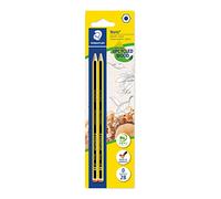 Staedtler Noris 120, Crayons à papier 2B en bois de haute qualité, Étui blister de 2 crayons 2B, 120-0 BK2D